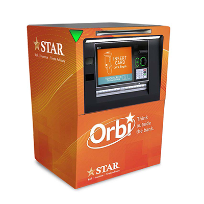 Orbi ITM machine on white background